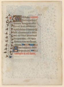 Manuscript from a book of hours with a prayer, c.1400-c.1449. Creator: Anon