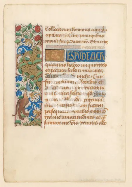 Manuscript from a psalter or book of hours, c.1450-c.1499. Creator: Anon.