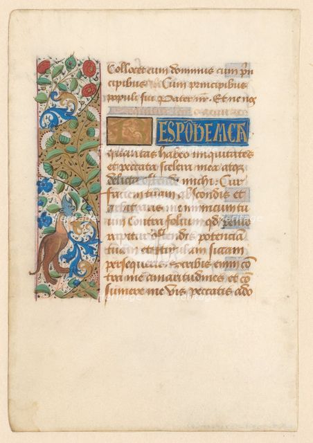 Manuscript from a psalter or book of hours, c.1450-c.1499. Creator: Anon.