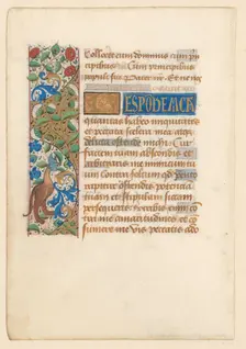 Manuscript from a psalter or book of hours, c.1450-c.1499. Creator: Anon