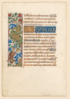 Manuscript from a psalter or book of hours, c.1450-c.1499. Creator: Anon