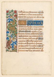 Manuscript from a psalter or book of hours, c.1450-c.1499. Creator: Anon