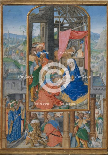 Manuscript Illumination with Adoration of the Magi, ca. 1515-25. Creator: Gerard Horenbout.