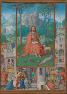 Manuscript Illumination with Scenes from the Life of Saint John the Baptist, ca. 1515. Creator: Gerard Horenbout