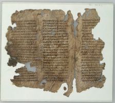 Manuscript Leaves Fragment, Coptic, 4th-7th century. Creator: Unknown