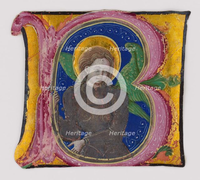 Manuscript Leaf Cutting from a Choir Book with an Illuminated Initial B..., second half of the 15th  Creator: Unknown.