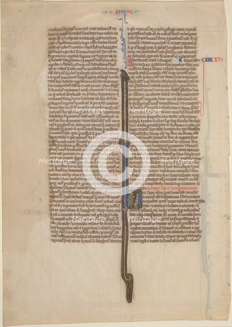 Manuscript Leaf from a Bible (Deuteronomy), c. 1240. Creator: Unknown.
