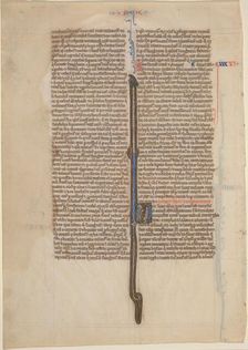 Manuscript Leaf from a Bible (Deuteronomy), c. 1240. Creator: Unknown