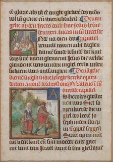 Manuscript Leaf from a Book of Hours, c. 1430. Creator: Unknown