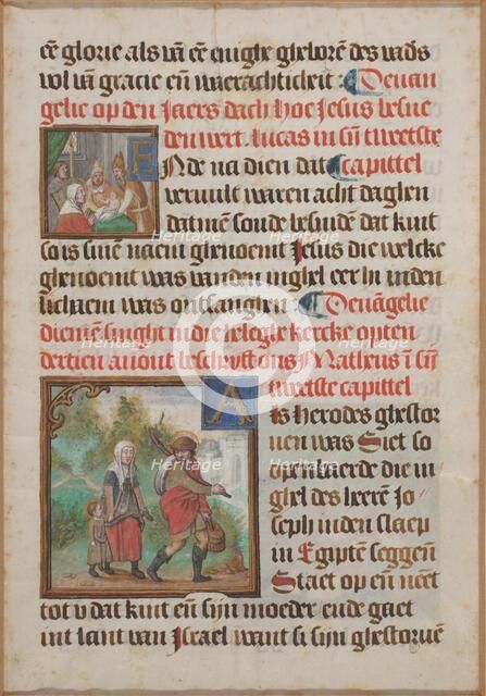 Manuscript Leaf from a Book of Hours, c. 1430. Creator: Unknown.