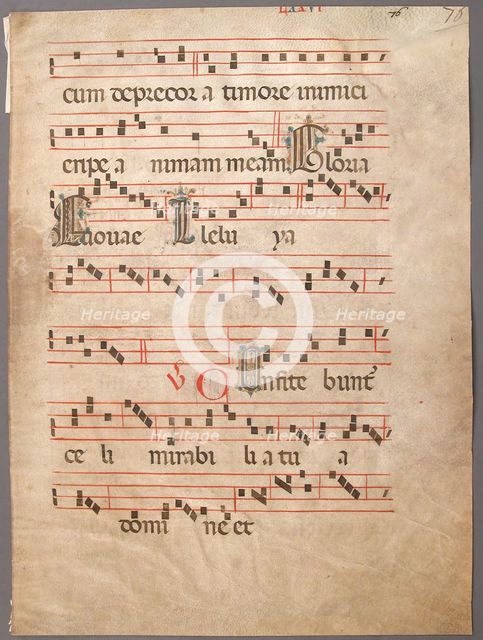 Manuscript Leaf, from a Gradual, first half 14th century. Creator: Unknown.