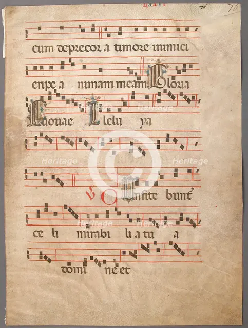 Manuscript Leaf, from a Gradual, Italian, first half 14th century. Creator: Unknown.