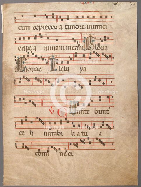 Manuscript Leaf, from a Gradual, Italian, first half 14th century. Creator: Unknown.