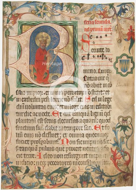 Manuscript Leaf from a Missal, Austrian, late 15th century. Creator: Unknown.