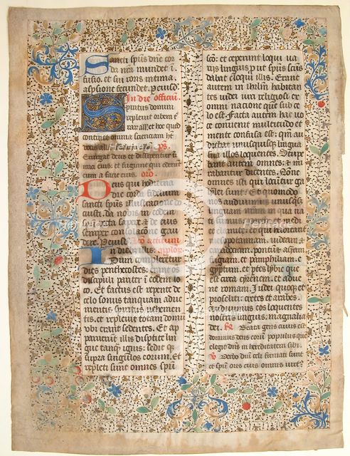Manuscript Leaf from a Missal, French, mid-15th century. Creator: Unknown.