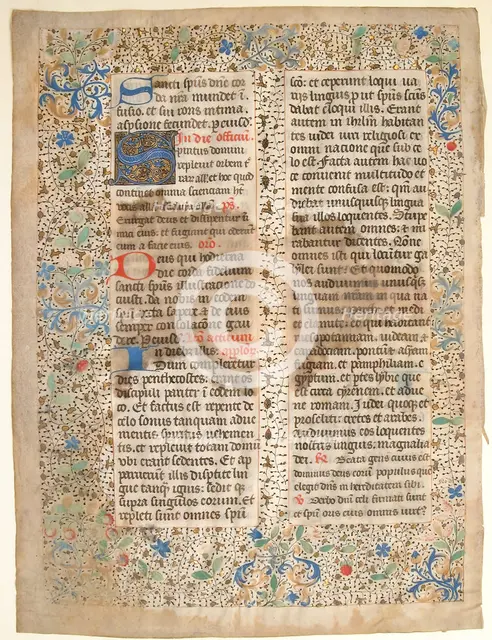 Manuscript Leaf from a Missal, mid-15th century. Creator: Unknown.
