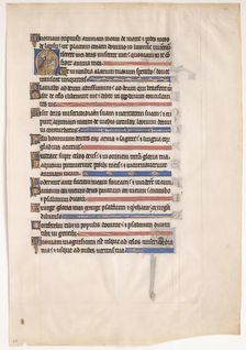 Manuscript Leaf from a Royal Psalter, 13th century. Creator: Unknown