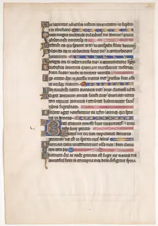 Manuscript Leaf from a Royal Psalter, 13th century. Creator: Unknown