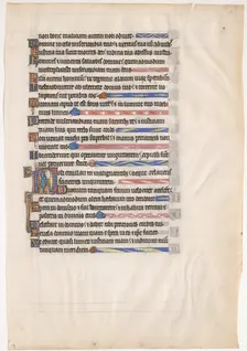 Manuscript Leaf from a Royal Psalter, 13th century. Creator: Unknown
