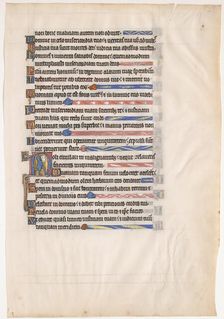 Manuscript Leaf from a Royal Psalter, 13th century. Creator: Unknown