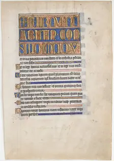 Manuscript Leaf from a Royal Psalter, British, 1250-70. Creator: Unknown