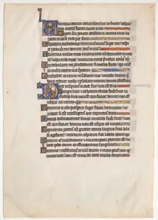 Manuscript Leaf from a Royal Psalter, British, 13th century. Creator: Unknown