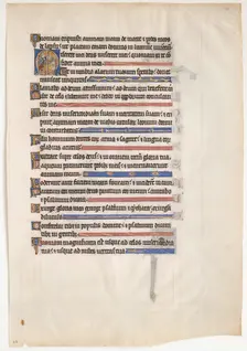 Manuscript Leaf from a Royal Psalter, British, 13th century. Creator: Unknown