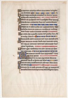 Manuscript Leaf from a Royal Psalter, British, 13th century. Creator: Unknown