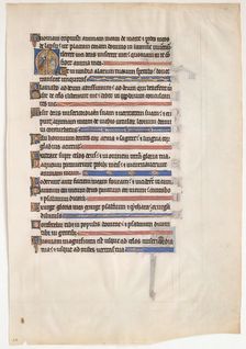 Manuscript Leaf from a Royal Psalter, British, 13th century. Creator: Unknown