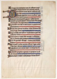 Manuscript Leaf from a Royal Psalter, British, 13th century. Creator: Unknown