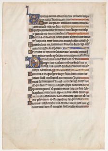 Manuscript Leaf from a Royal Psalter, British, 13th century. Creator: Unknown