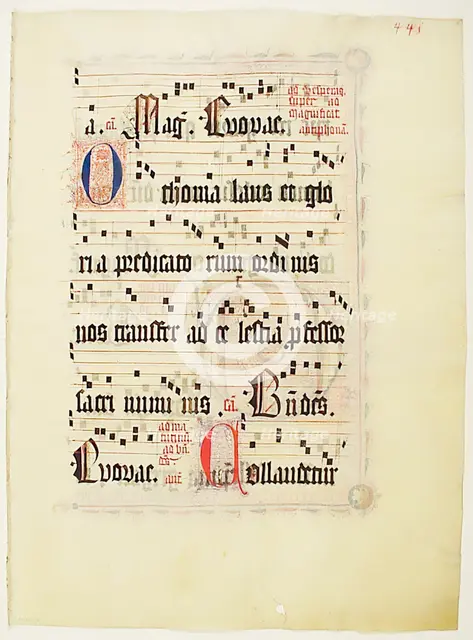 Manuscript Leaf, from an Antiphonary, German, second quarter 15th century. Creator: Unknown.