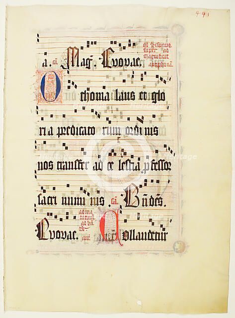 Manuscript Leaf, from an Antiphonary, German, second quarter 15th century. Creator: Unknown.