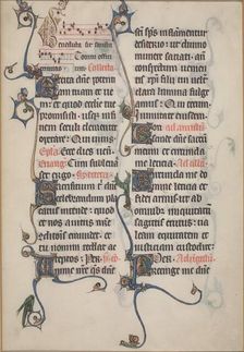 Manuscript Leaf from the Beauvais Missal, 1285. Creator: Unknown