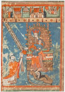 Manuscript Leaf with Dedication of a Book to the Virgin, ca. 1400. Creator: Unknown