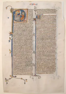 Manuscript Leaf with the Opening of the Epistle of Saint Paul to the Ephesians, from a Bible, ca. 13 Creator: Unknown