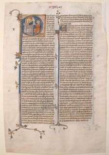 Manuscript Leaf with the Opening of the Epistle of Saint Paul to the Ephesians, from a Bible, ca. 13 Creator: Unknown