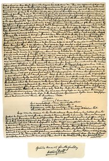 Manuscript of Kenilworth, first published in 1821.Artist: Sir Walter Scott