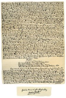 Manuscript of Kenilworth, first published in 1821.Artist: Sir Walter Scott