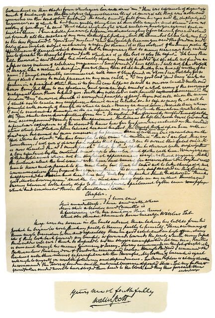 Manuscript of Kenilworth, first published in 1821.Artist: Sir Walter Scott