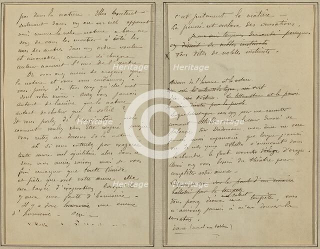 Manuscript Pages [verso], 1884-1888. Creator: Paul Gauguin.