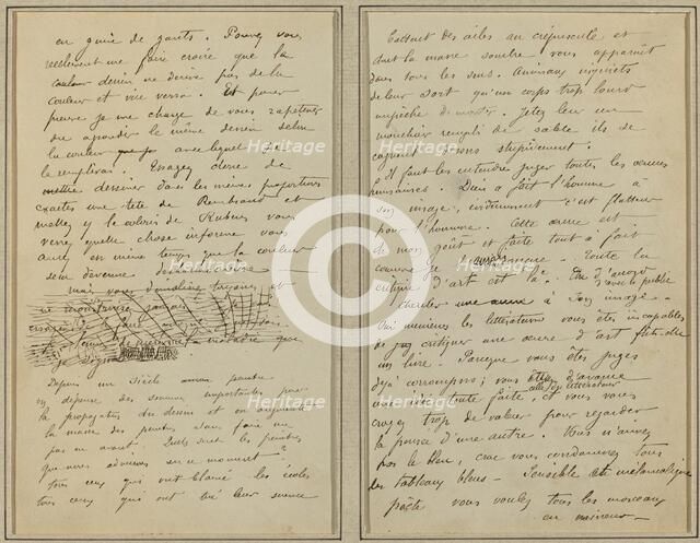 Manuscript Pages [verso], 1884-1888. Creator: Paul Gauguin.