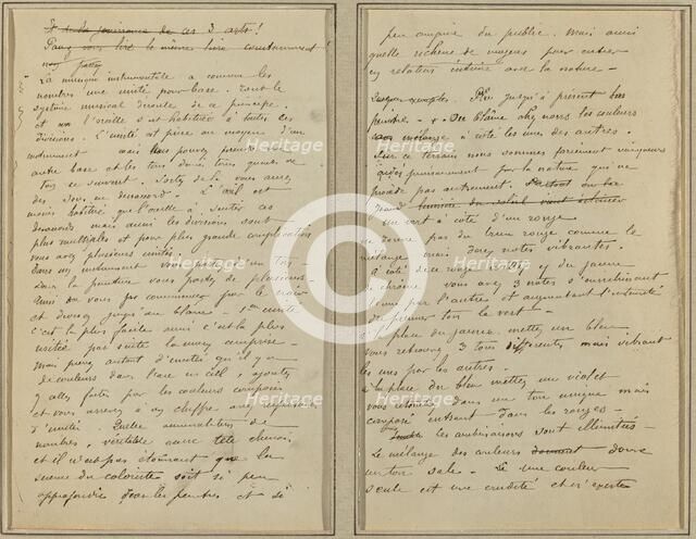 Manuscript Pages [recto], 1884-1888. Creator: Paul Gauguin.