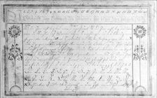 Manuscript Sampler, 1780. Creator: Peter Eby