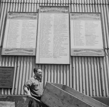 Many of the Fulton fish market men are in the armed forces, New York, 1943. Creator: Gordon Parks