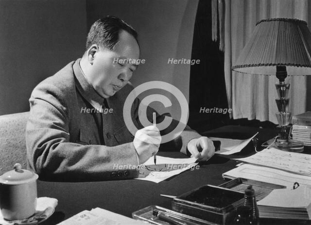 Mao Zedong, Chinese Communist revolutionary and leader, c1950s(?). Artist: Unknown