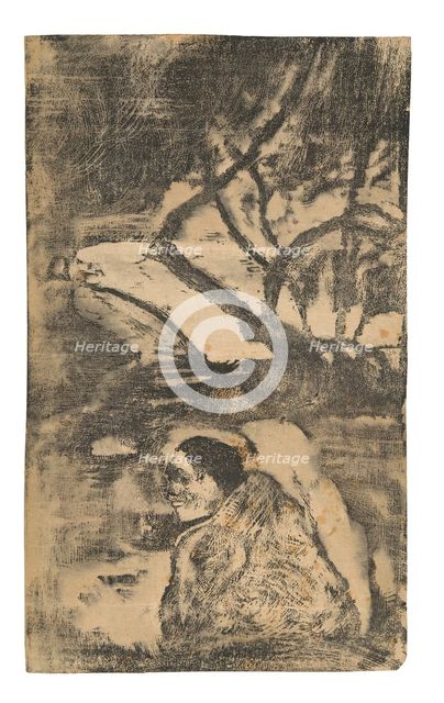 Maori Woman in the Forest, 1894/95. Creator: Paul Gauguin.