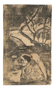 Maori Woman in the Forest, 1894/95. Creator: Paul Gauguin