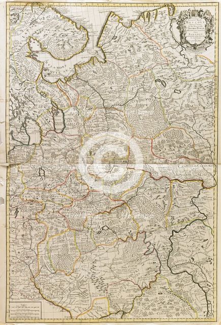 Map of Muscovy. Artist: Price, Charles (active Early 18th cen.)