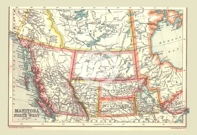 Map of Manitoba and the North West, 1902.  Creator: Unknown.